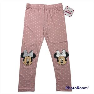 NWT Minnie light Pink Polka dot Leggings
